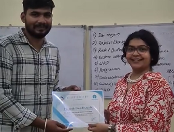 Prantik Deodhegate Successfully Completes Web Development Internship From SB Jain.